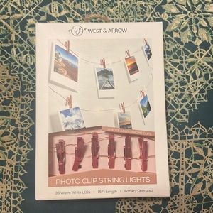 WEST & ARROW ROSE GOLD PHOTO CLIP STRING LIGHTS